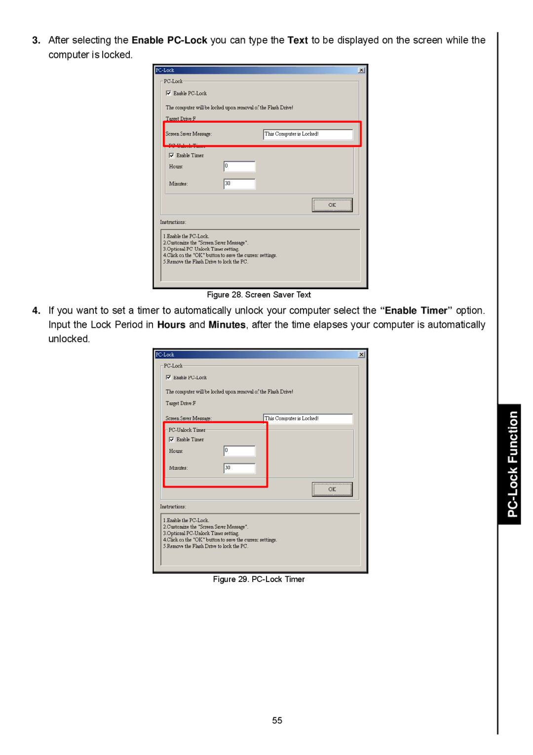 Transcend Information 820 user manual Screen Saver Text 