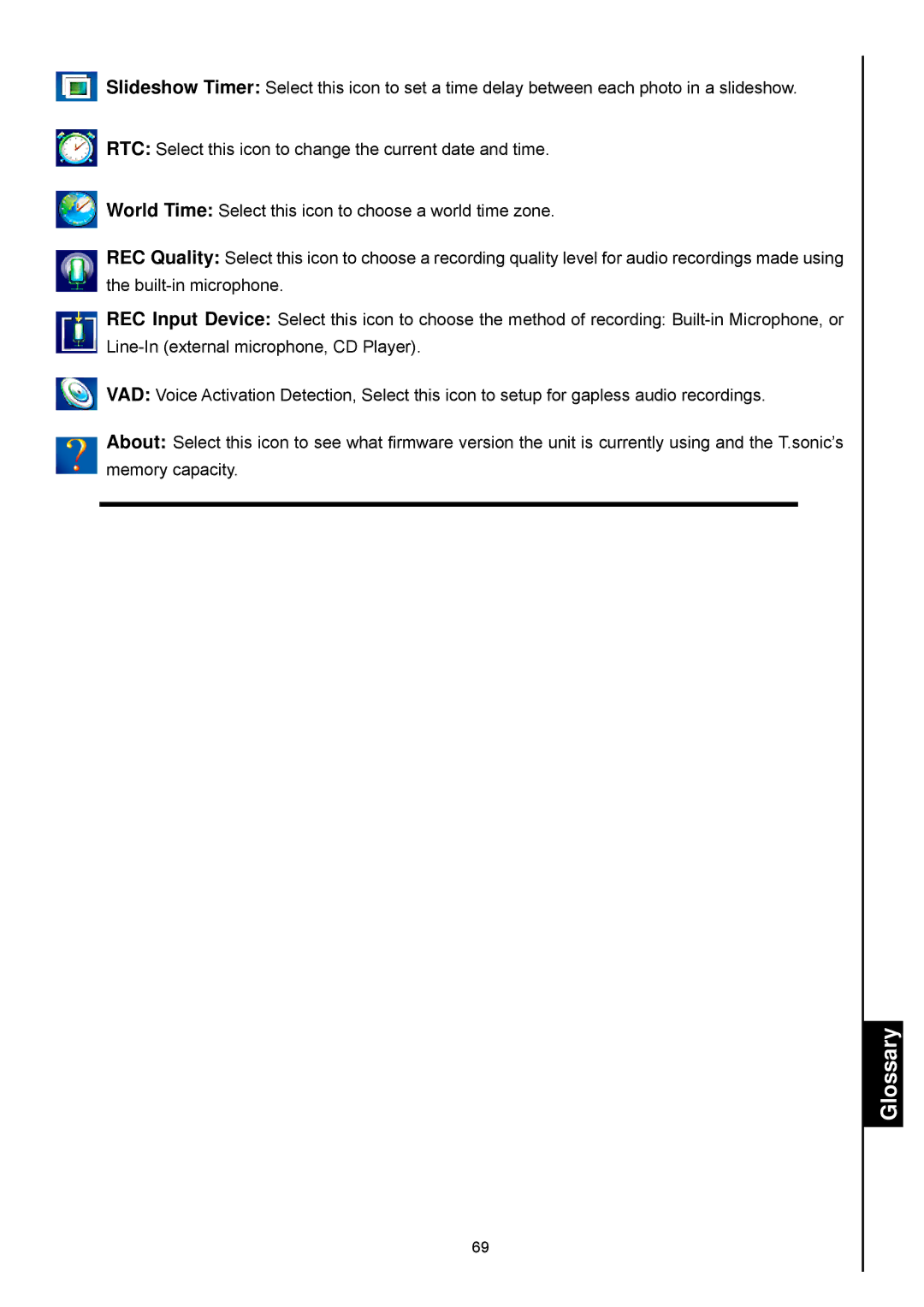 Transcend Information 820 user manual Glossary 