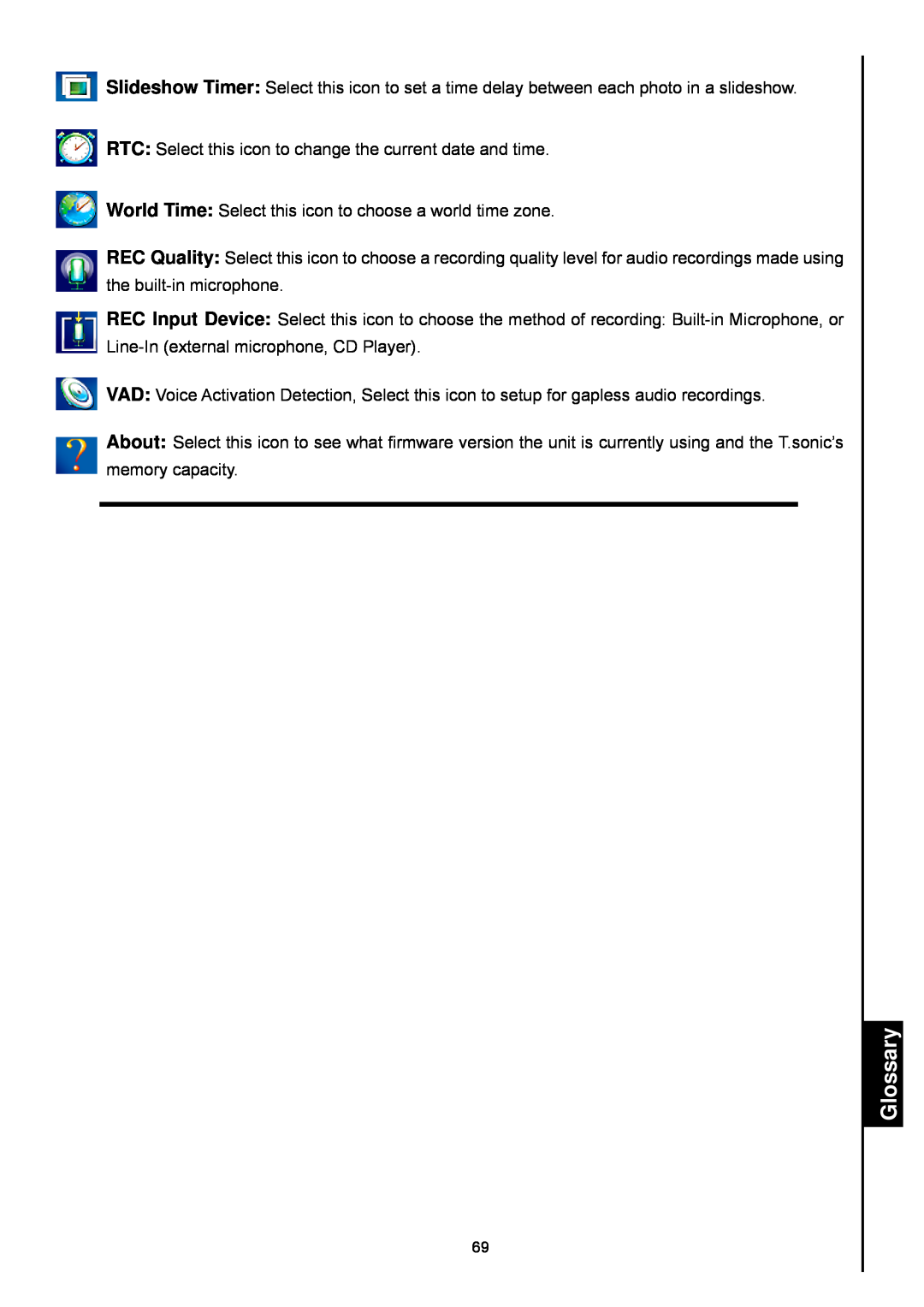 Transcend Information 820 user manual Glossary 