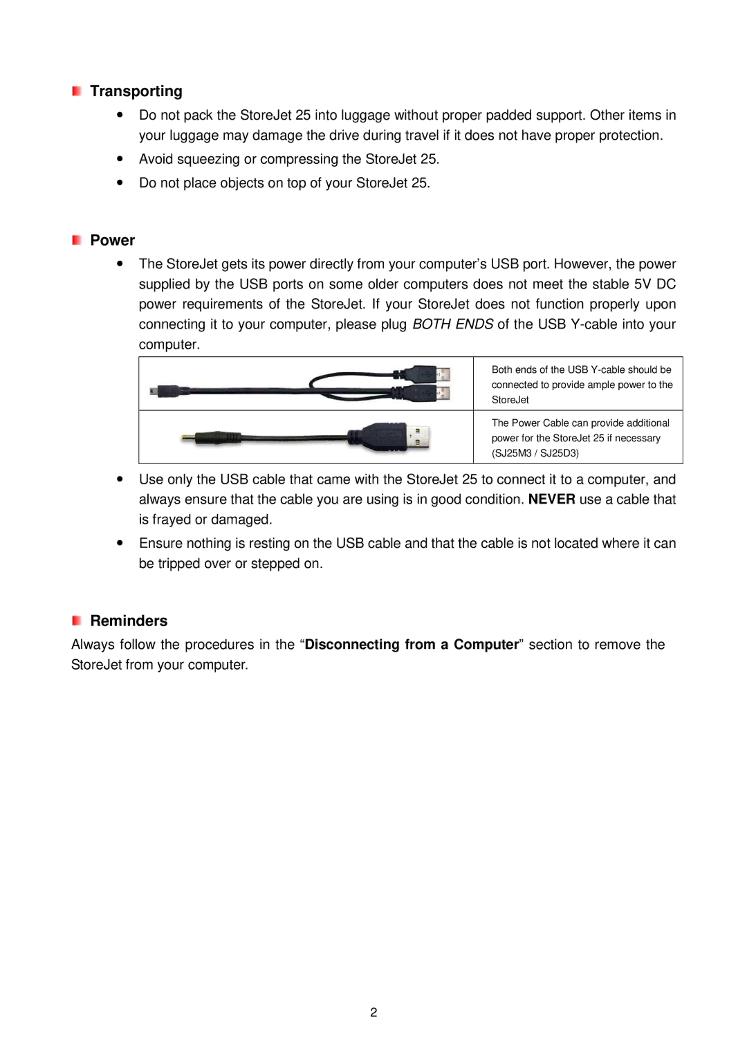 Transcend Information Computer Drive user manual Transporting 