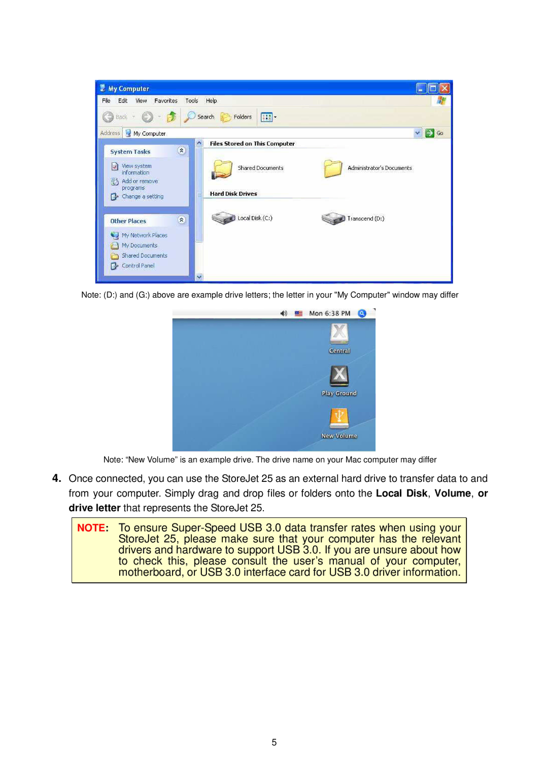 Transcend Information Computer Drive user manual 