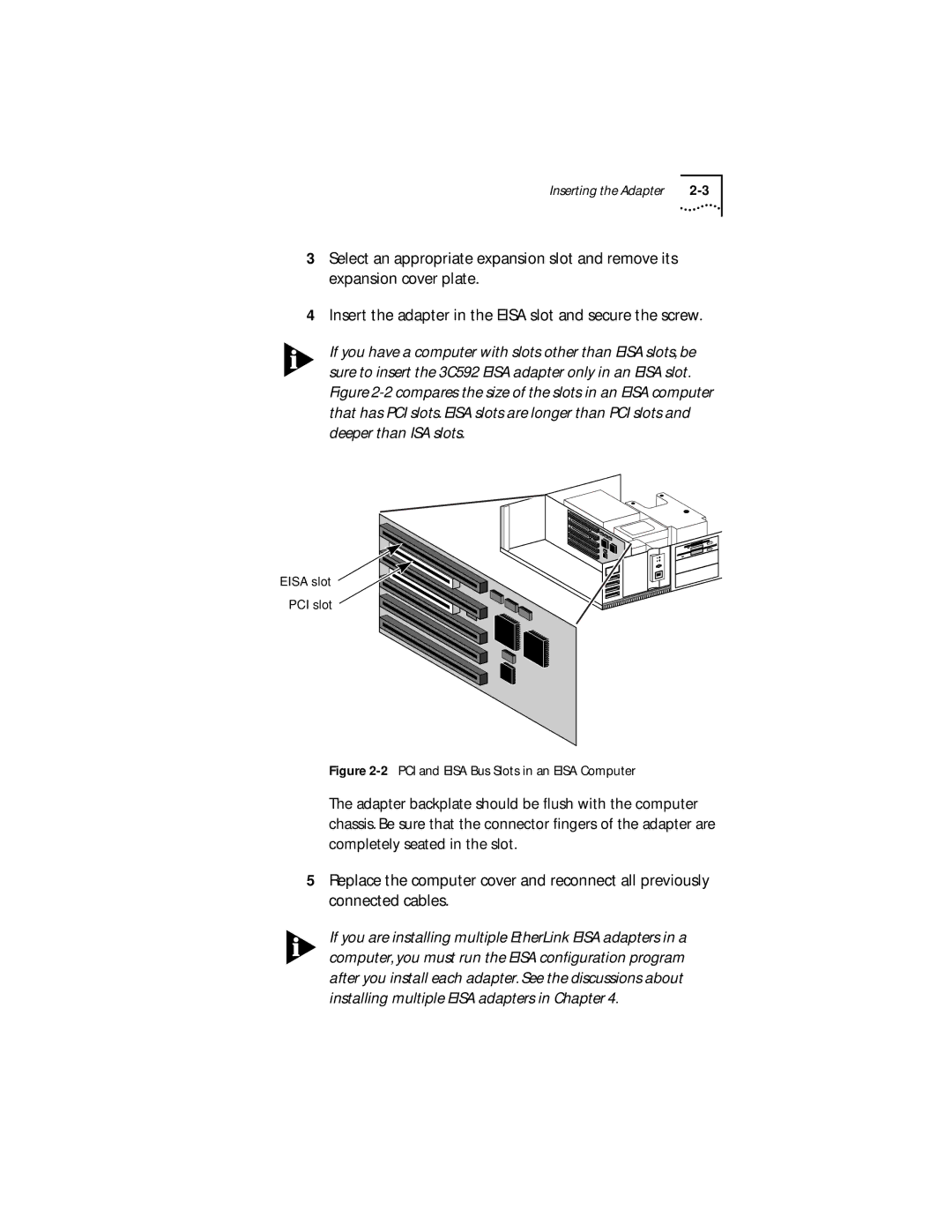 Transcend Information III manual PCI and Eisa Bus Slots in an Eisa Computer 