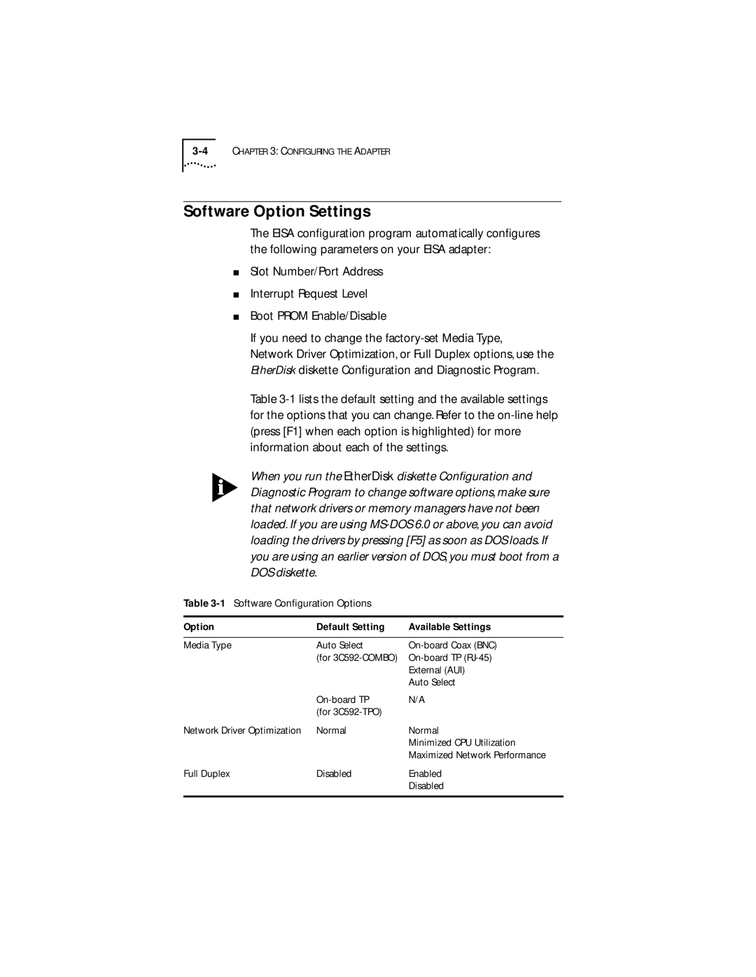 Transcend Information III manual Software Option Settings 