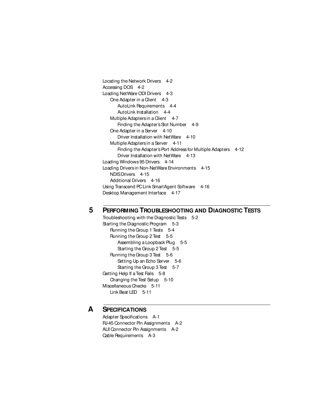 Transcend Information III manual Performing Troubleshooting and Diagnostic Tests 