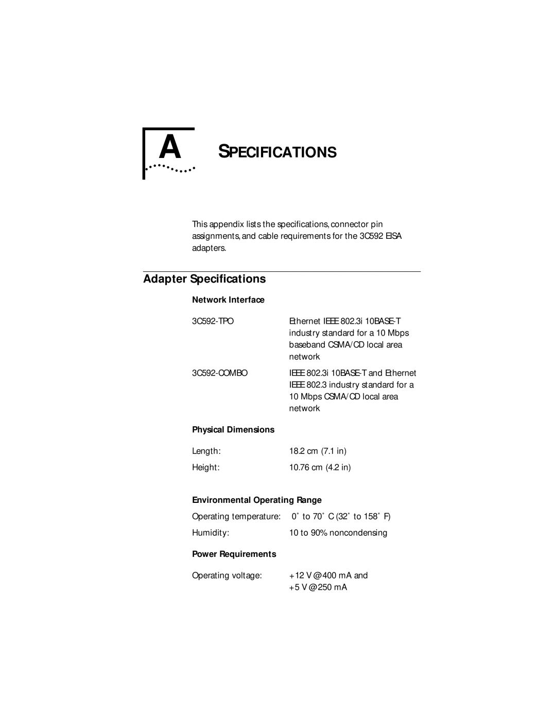 Transcend Information III manual Specifications, Adapter Speciﬁcations 