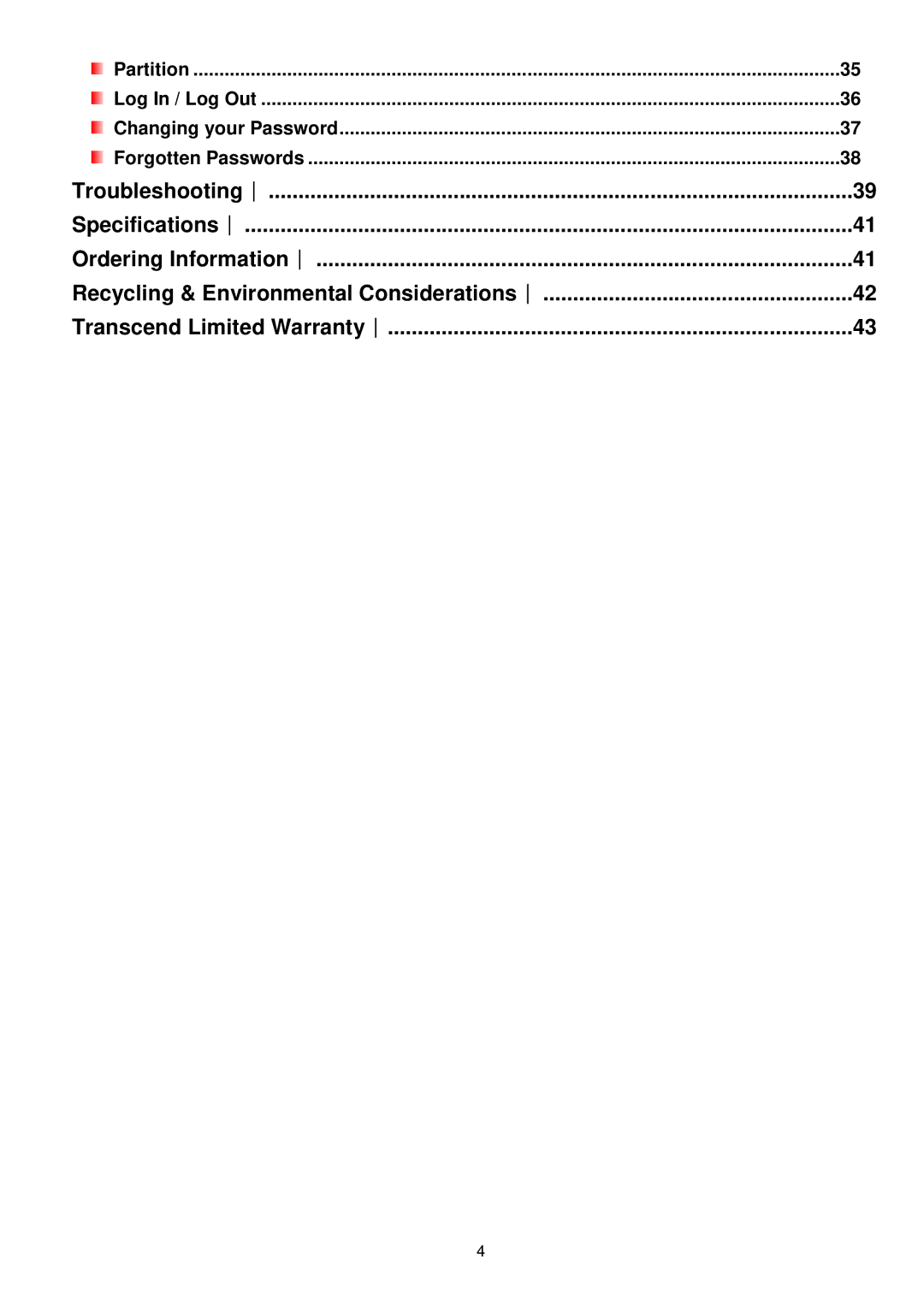 Transcend Information MP650 user manual Transcend Limited Warranty︱ 