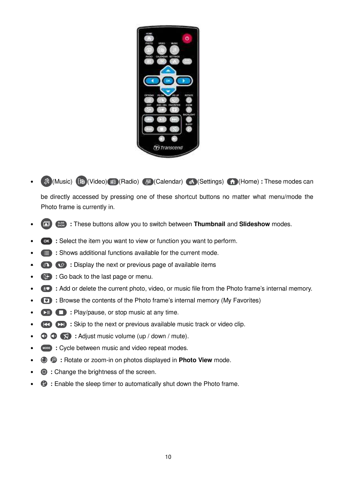 Transcend Information PF720 user manual 