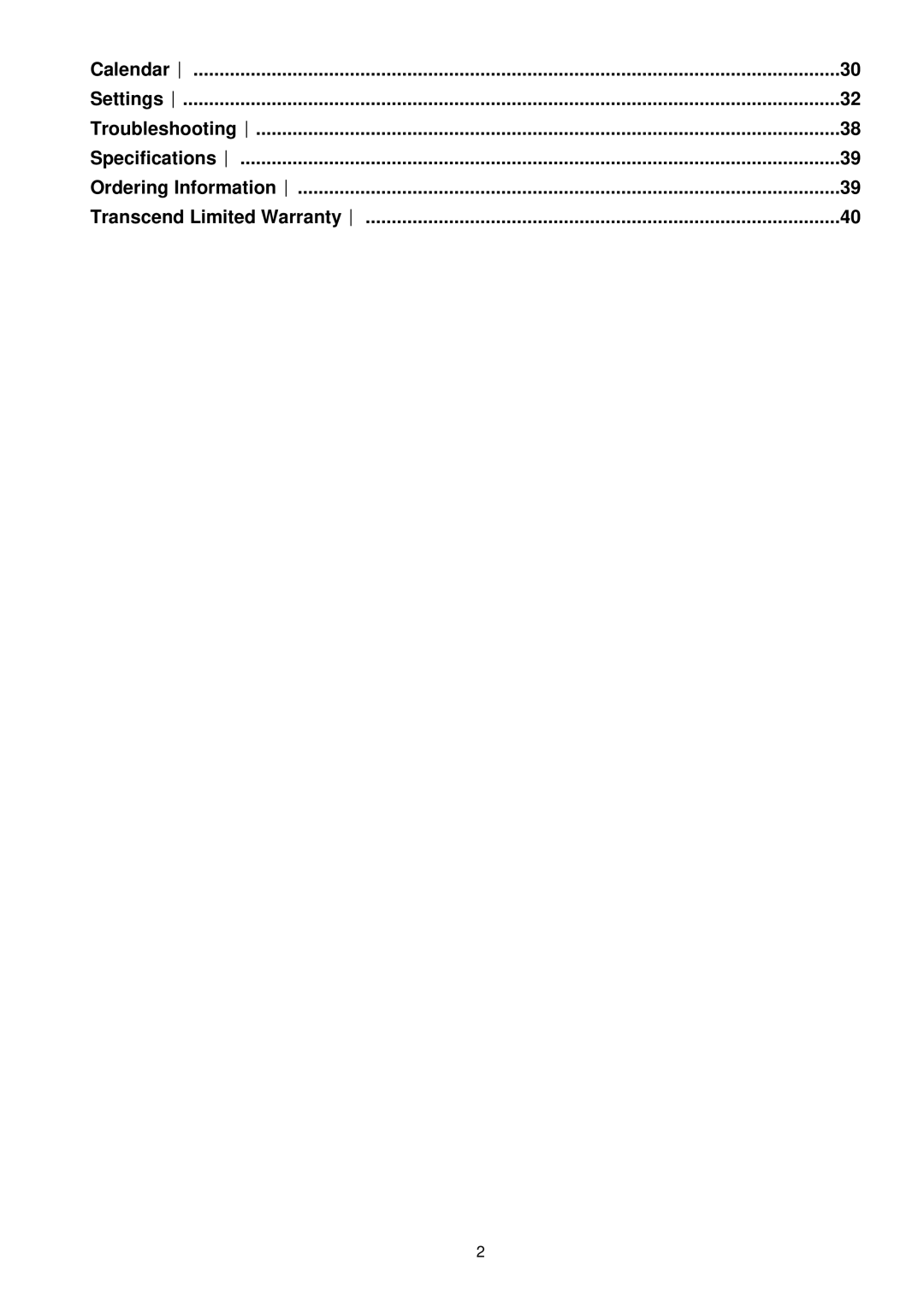 Transcend Information PF720 user manual 