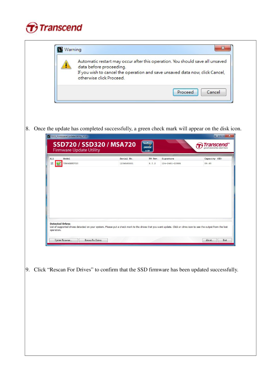 Transcend Information ssd720 user manual 