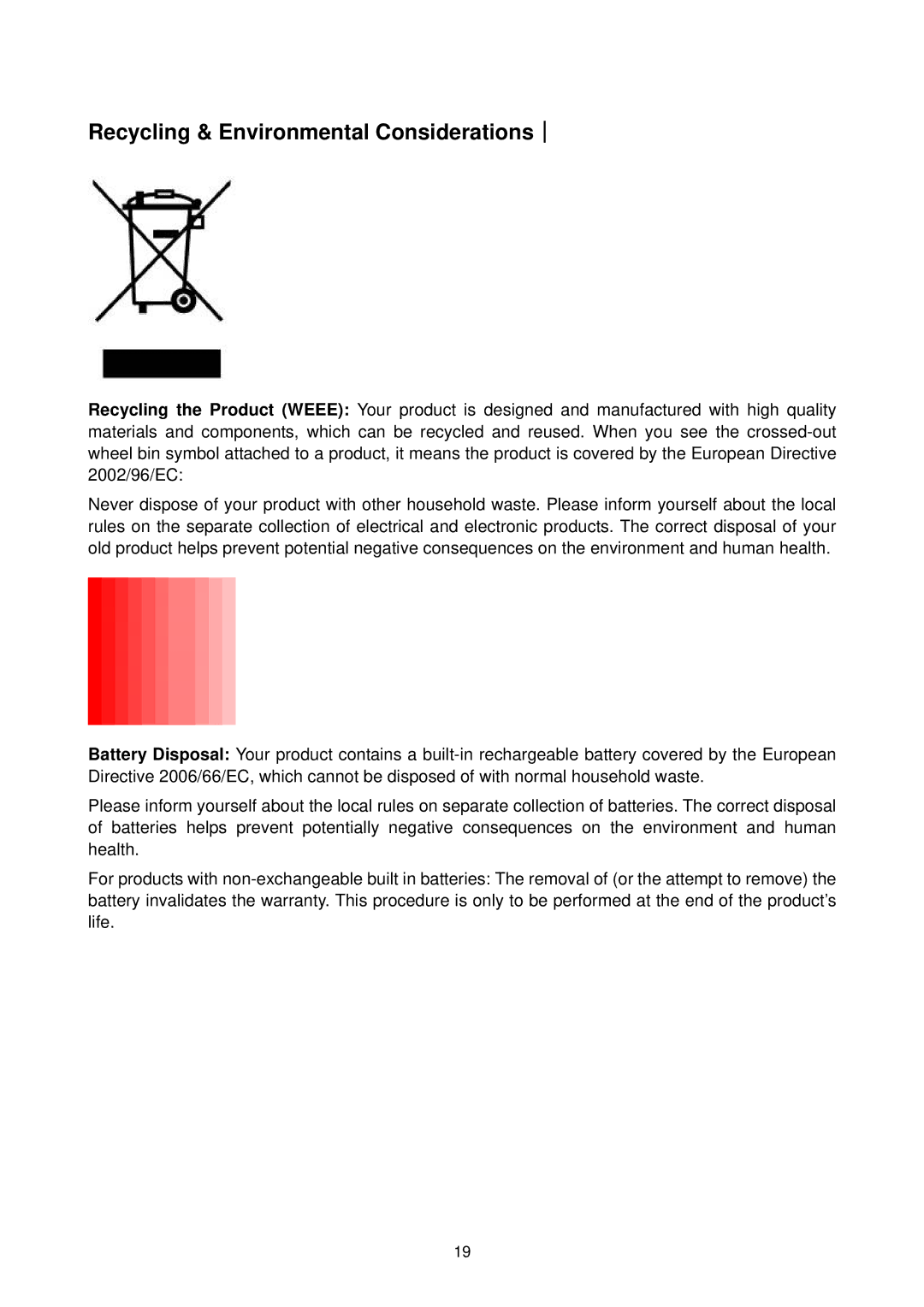 Transcend Information StoreJet 25 (Version 1.3) user manual Recycling & Environmental Considerations︱ 