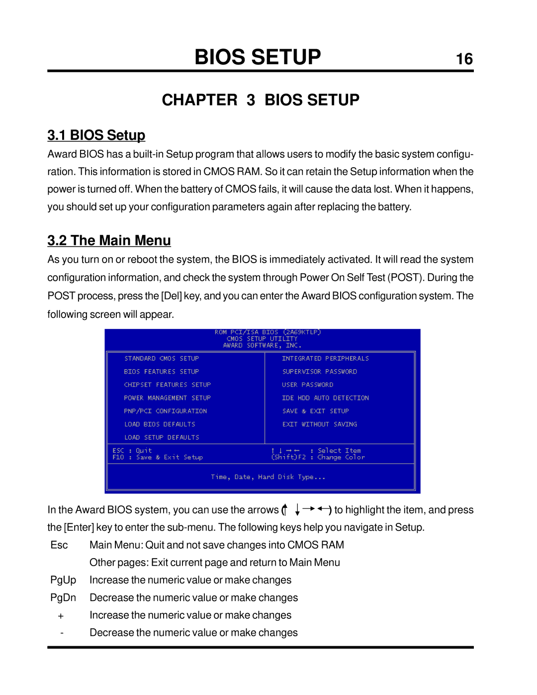 Transcend Information TS-ABX31 user manual Bios Setup, Main Menu 