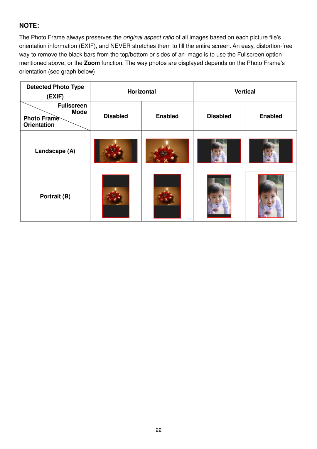 Transcend Information TS-PF705W, TS-PF705B user manual Horizontal Vertical 