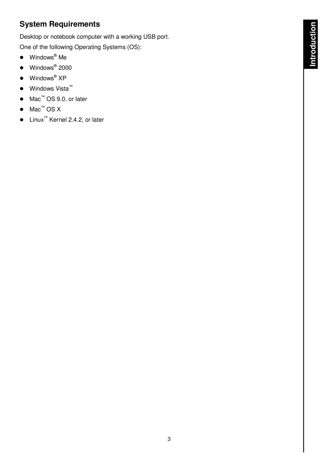 Transcend Information TS-RDM1, TS-RDM4, TS-RDM3, TS-RDM2 manual SystemRequirements 