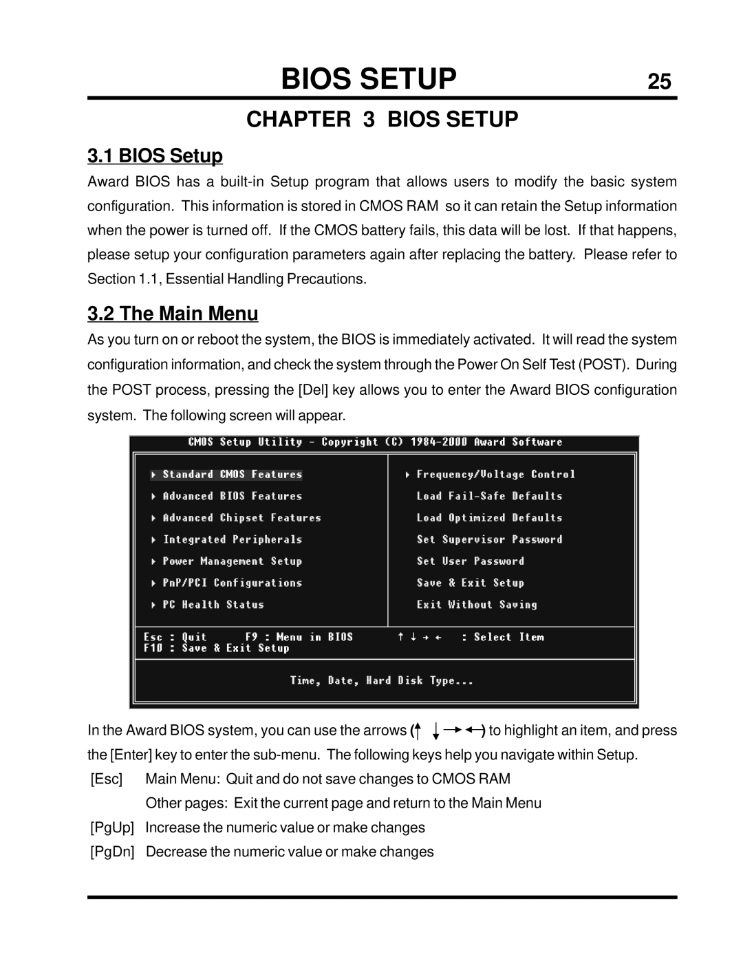 Transcend Information TS-USP3/N, TS-USL3/N user manual Bios Setup, Main Menu 