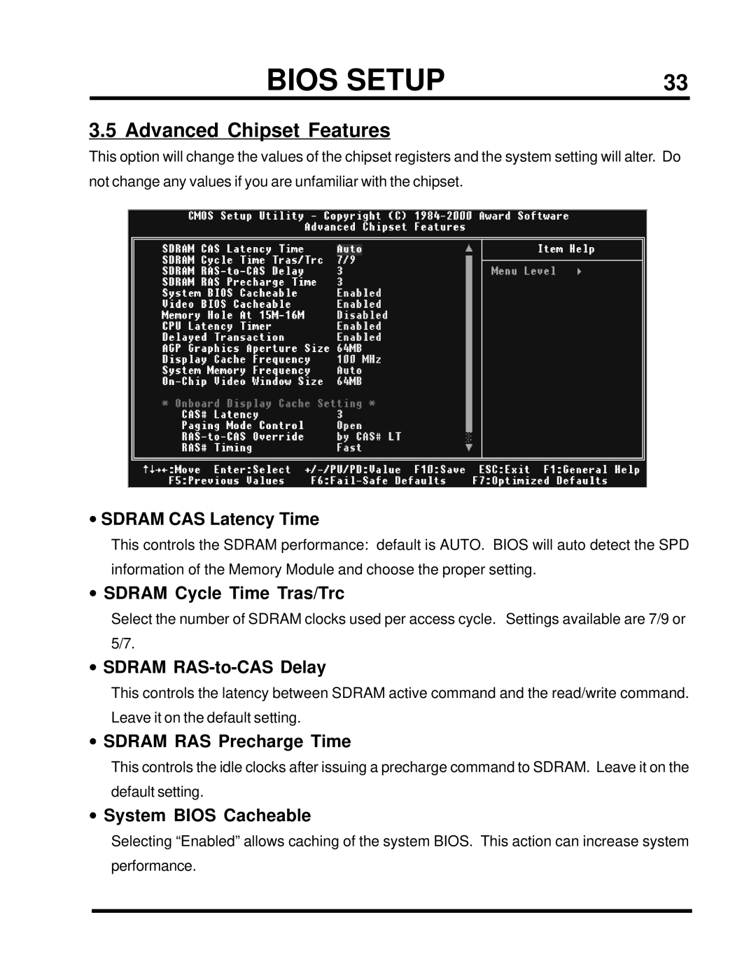 Transcend Information TS-USP3/N, TS-USL3/N user manual Advanced Chipset Features 