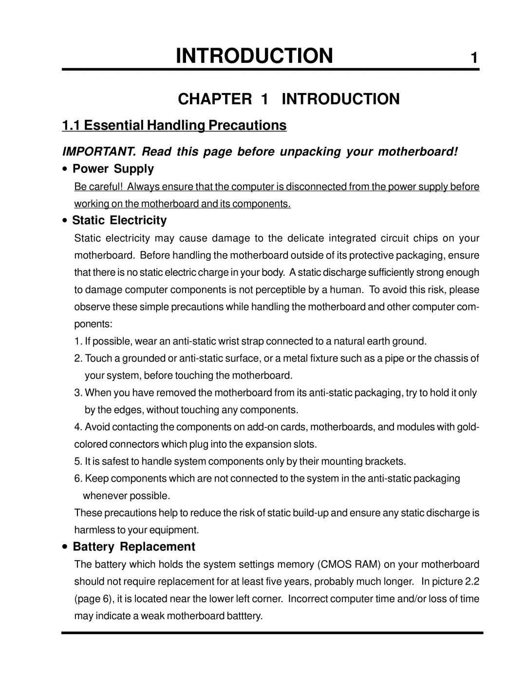 Transcend Information TS-USL3, TS-USP3/N INTRODUCTION1, Essential Handling Precautions, Power Supply, Static Electricity 