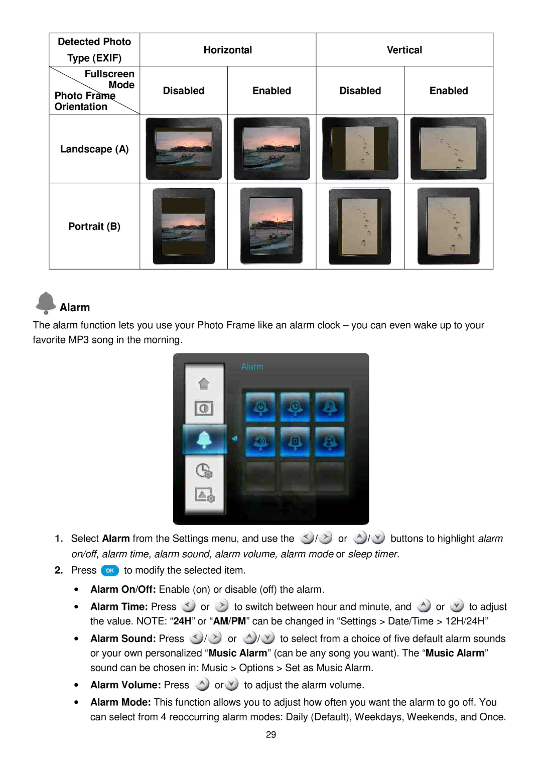 Transcend Information TS2GPF730W-J, TS2GPF730B-J user manual Alarm 