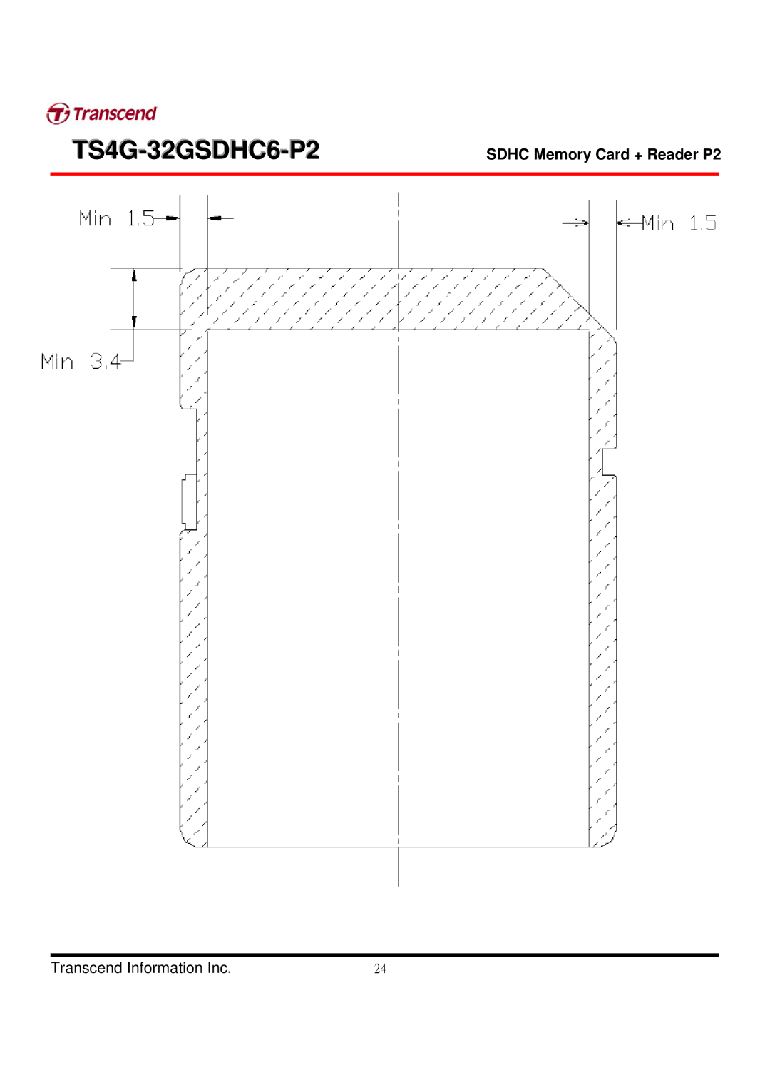 Transcend Information TS4G-32GSDHC6-P2 manual 