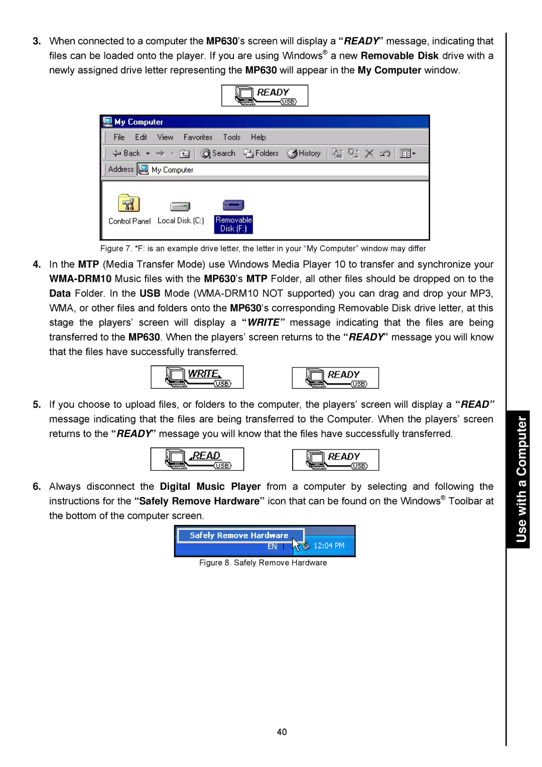 Transcend Information TS2GMP630, TS4GMP630 user manual Safely Remove Hardware 