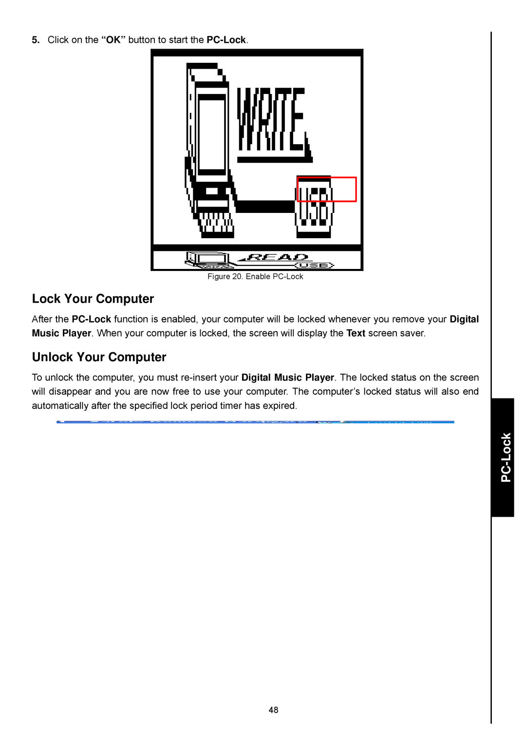 Transcend Information TS4GMP630, TS2GMP630 user manual Lock Your Computer, Unlock Your Computer 