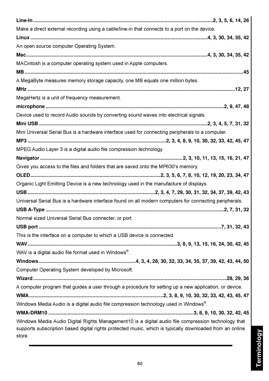 Transcend Information TS4GMP630, TS2GMP630 user manual MP3 