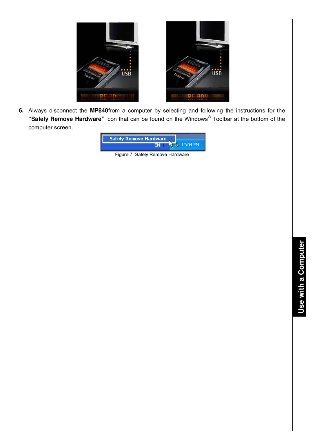 Transcend Information TS8GMP840, TS4GMP840, TS2GMP840 user manual Safely Remove Hardware 