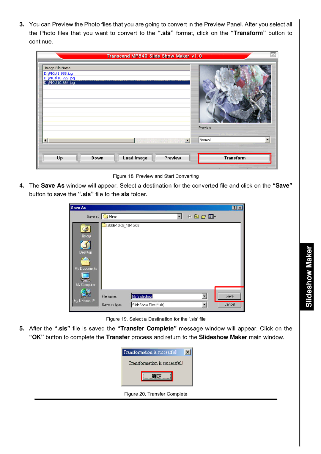 Transcend Information TS4GMP840, TS8GMP840, TS2GMP840 user manual Preview and Start Converting 