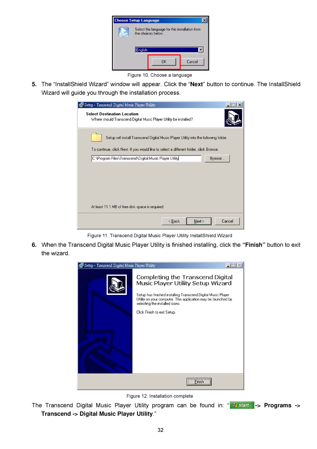 Transcend Information TS8GMP320, TS2GMP320, TS4GMP320 user manual Choose a language 