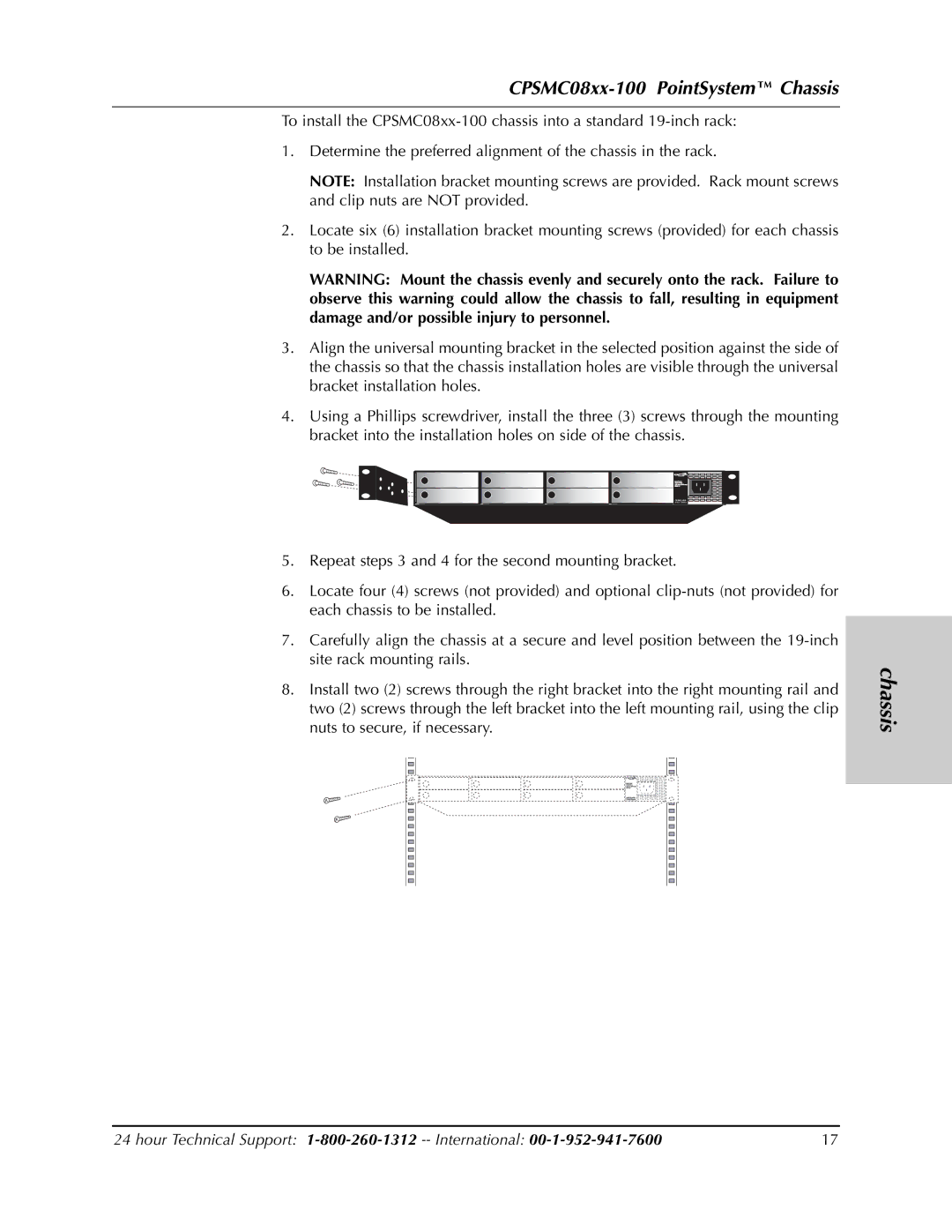 Transition Networks CPSMC0810-100, CPSMC0800-100 manual Chassis 