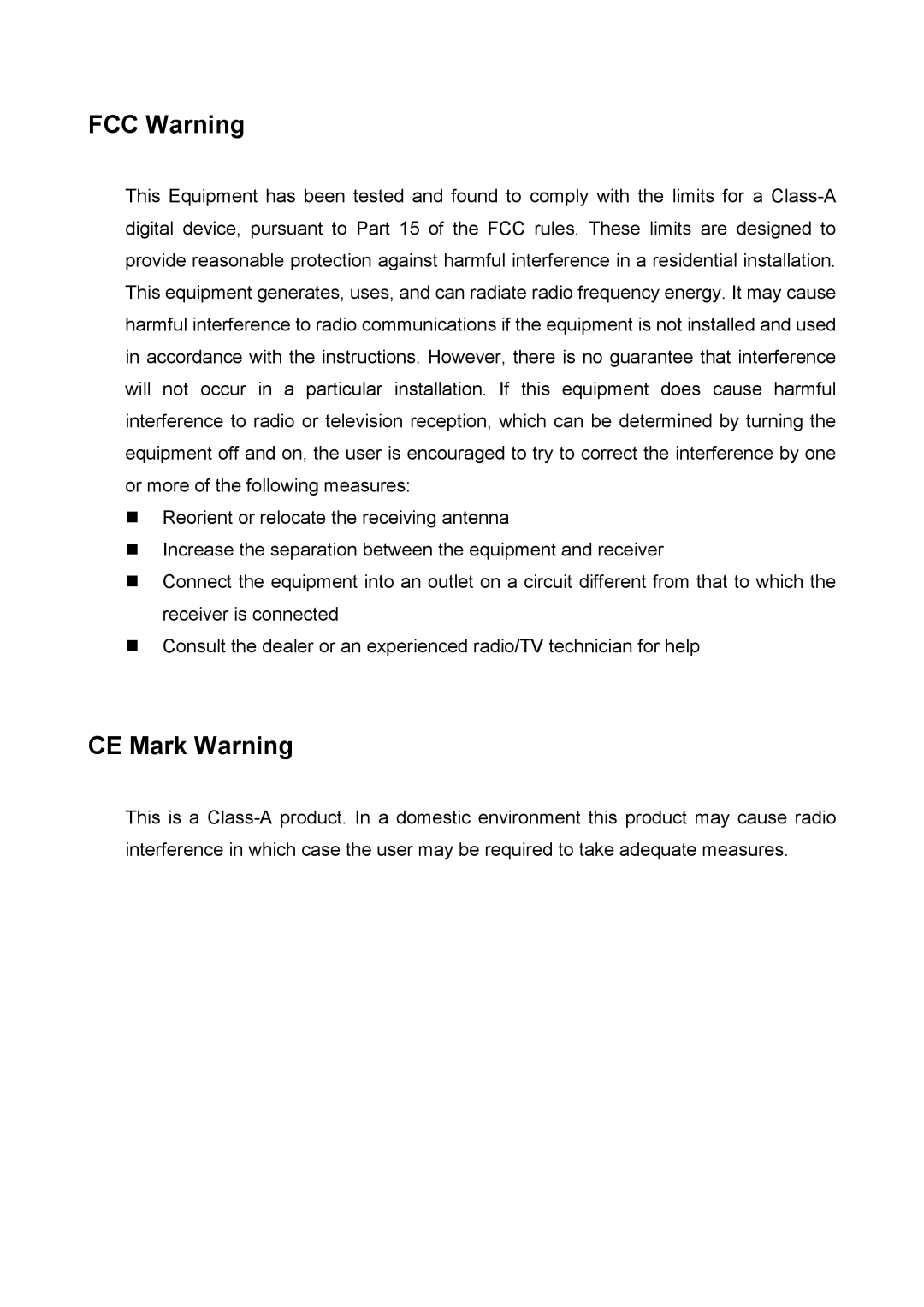 Transition Networks MIL-SM2401MAF manual FCC Warning, CE Mark Warning 