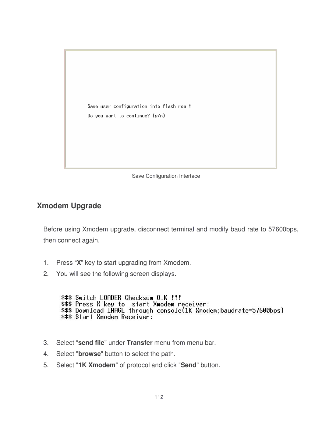 Transition Networks MIL-SM2401MAF manual Xmodem Upgrade 