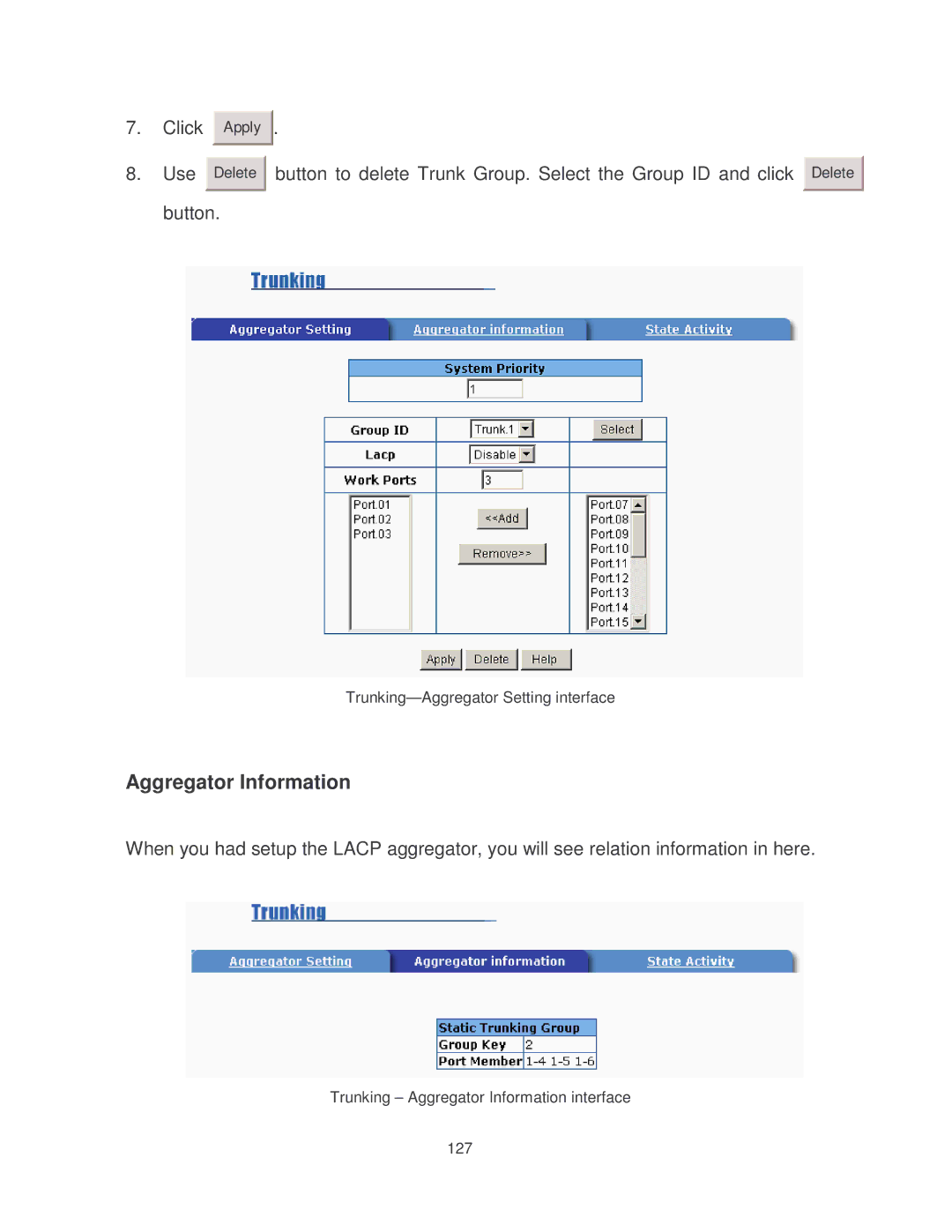 Transition Networks MIL-SM2401MAF manual Aggregator Information 