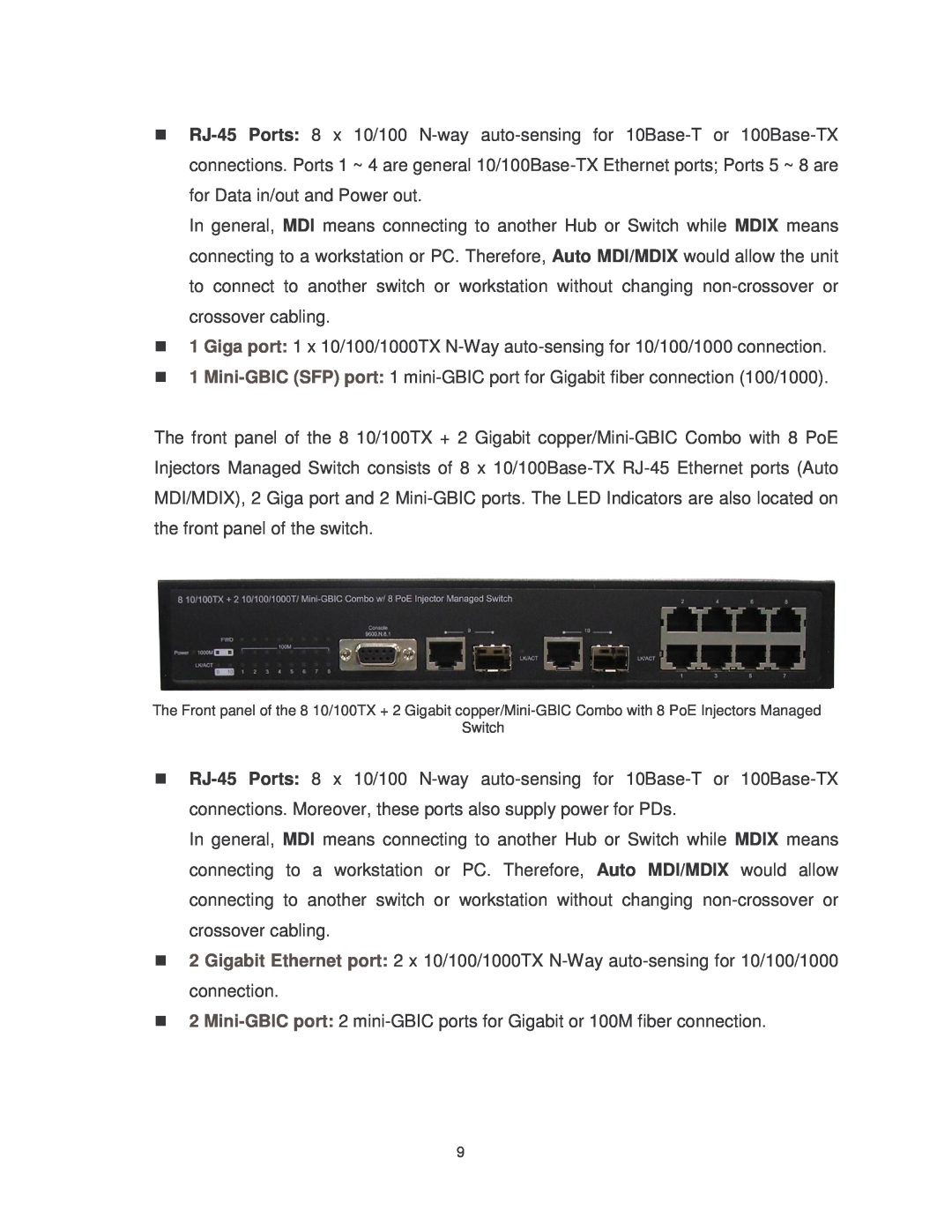 Transition Networks MIL-SM8TXAF2GPA, MIL-SM802GAF user manual 