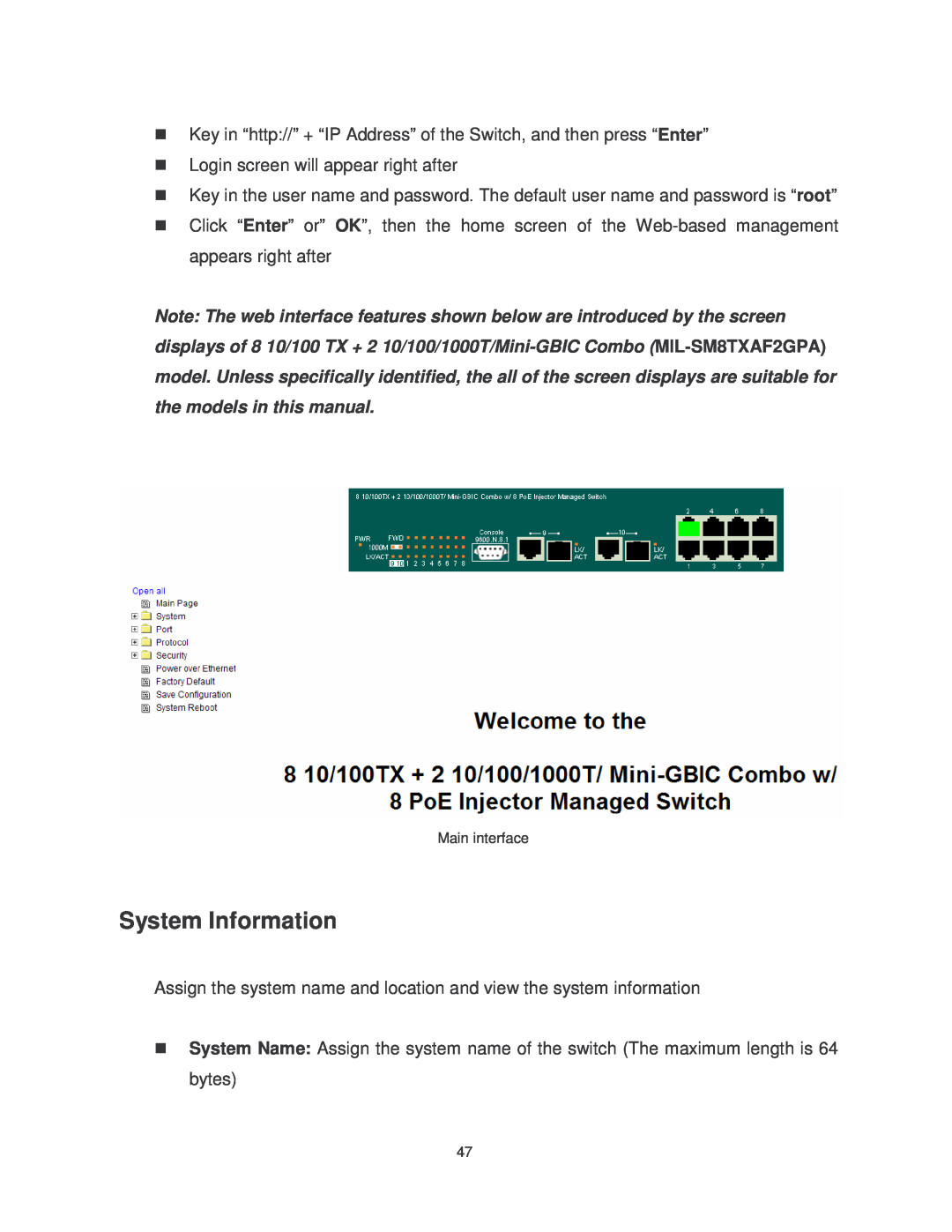 Transition Networks MIL-SM802GAF, MIL-SM8TXAF2GPA user manual System Information 