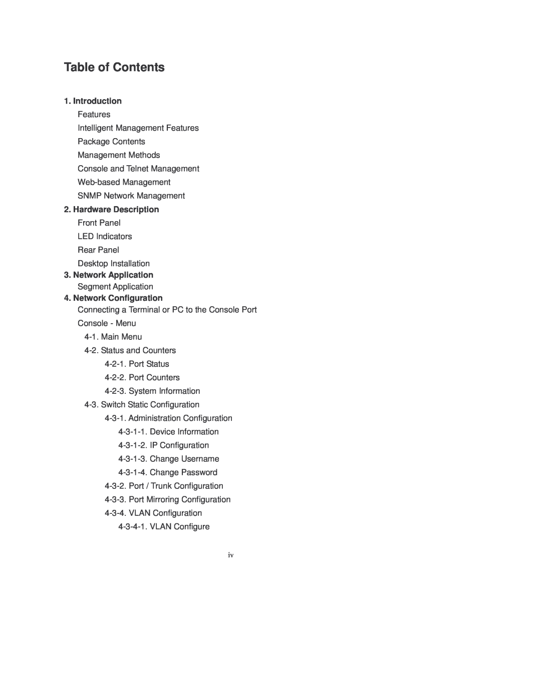 Transition Networks MIL-SM808GPXX manual Table of Contents 