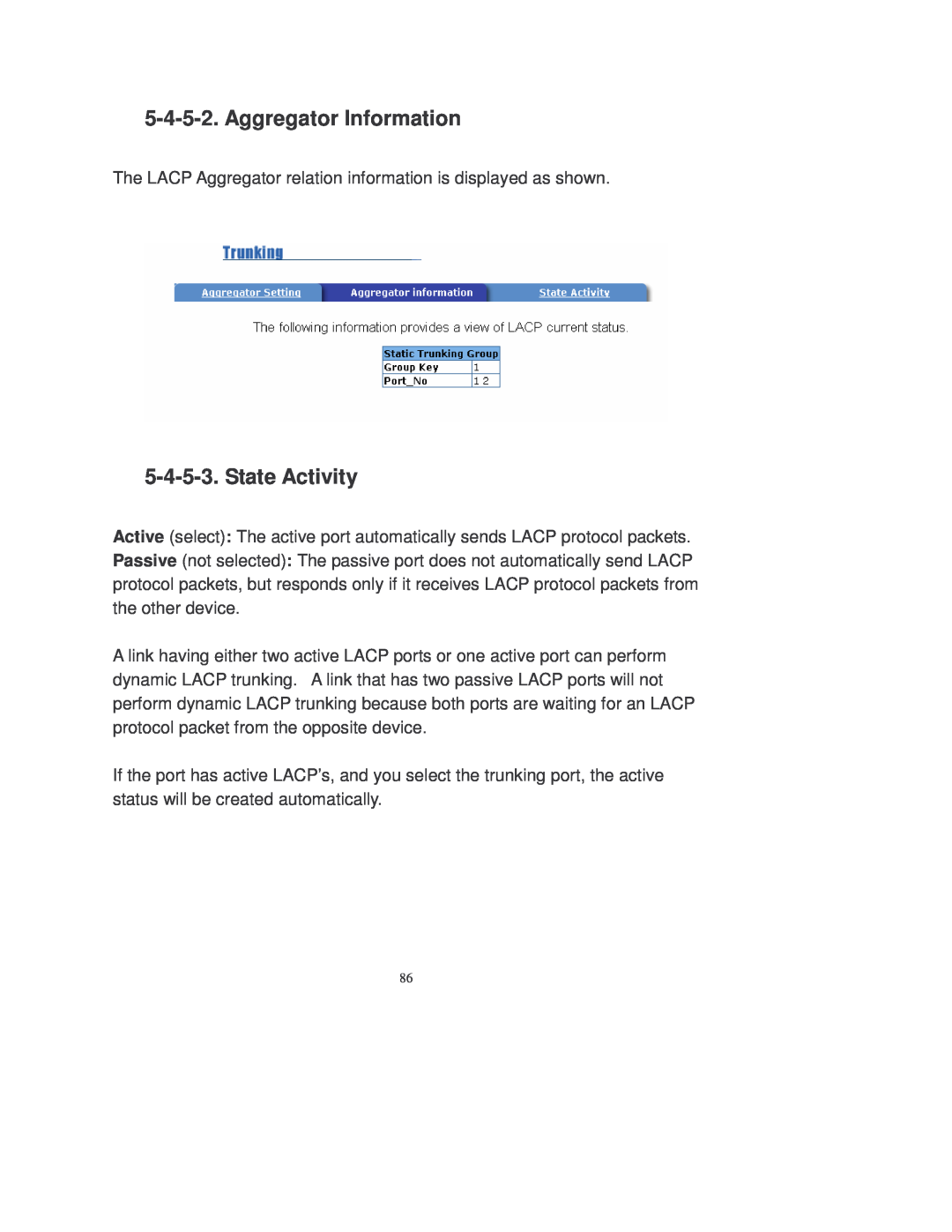 Transition Networks MIL-SM808GPXX manual Aggregator Information, State Activity 