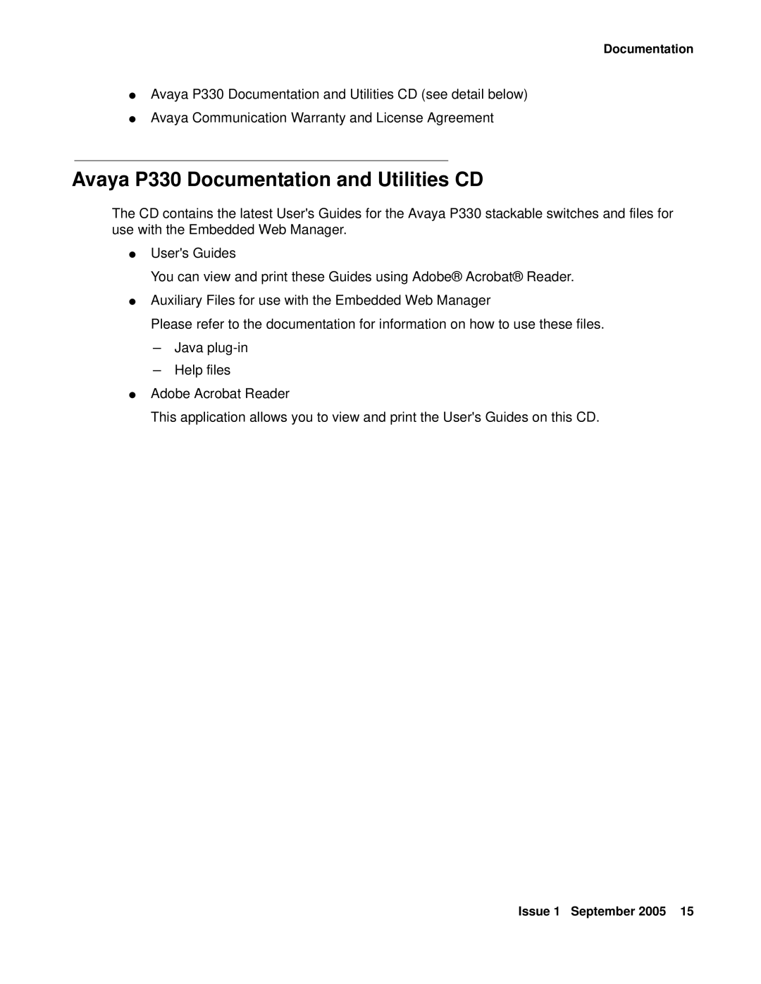 Transition Networks P332MF quick start Avaya P330 Documentation and Utilities CD 