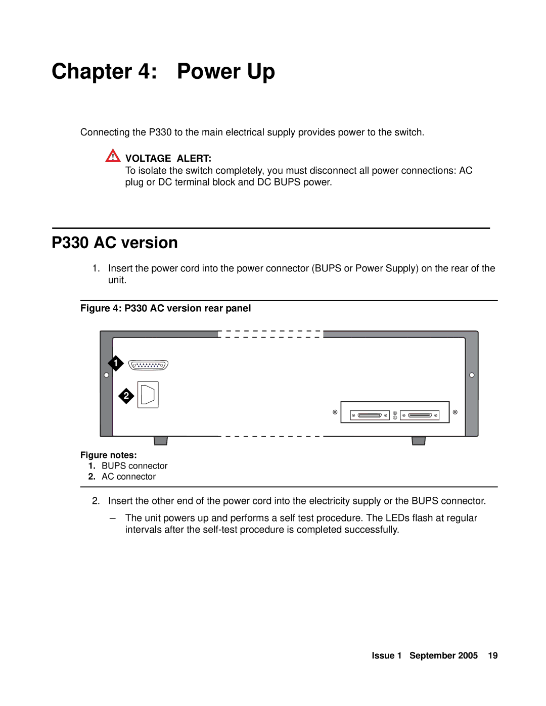 Transition Networks P332MF quick start Power Up, P330 AC version 