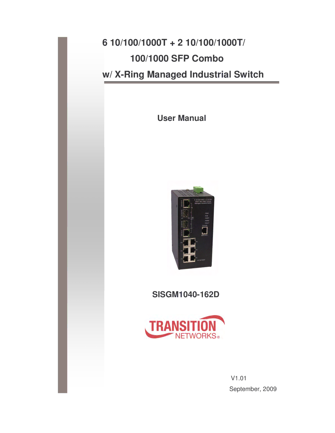 Transition Networks SISGM1040-162D manual V1.01 September 