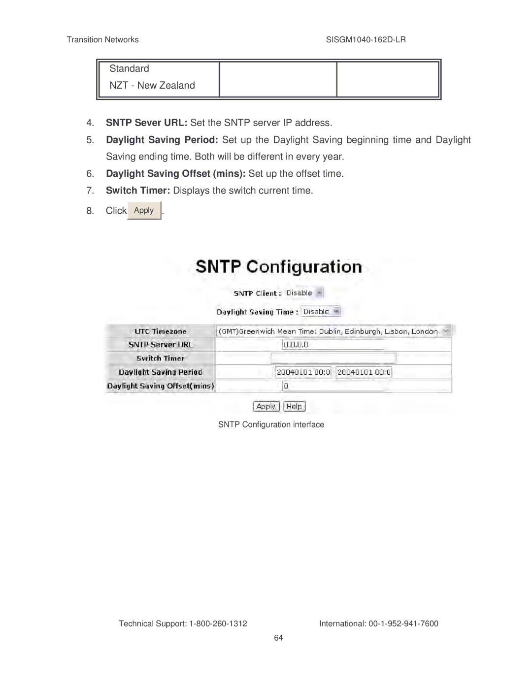 Transition Networks manual Transition Networks SISGM1040-162D-LR 