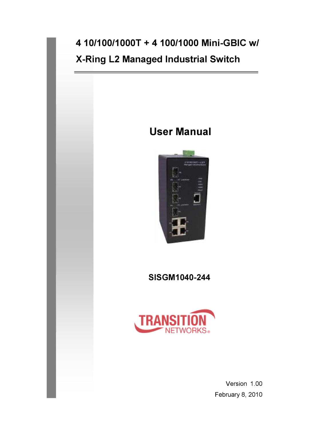 Transition Networks SISGM1040-244 user manual 