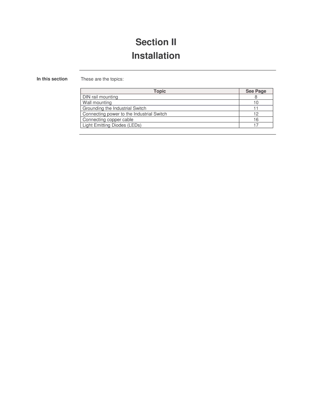 Transition Networks SISTF1010-150-LR(T) installation manual Section Installation 