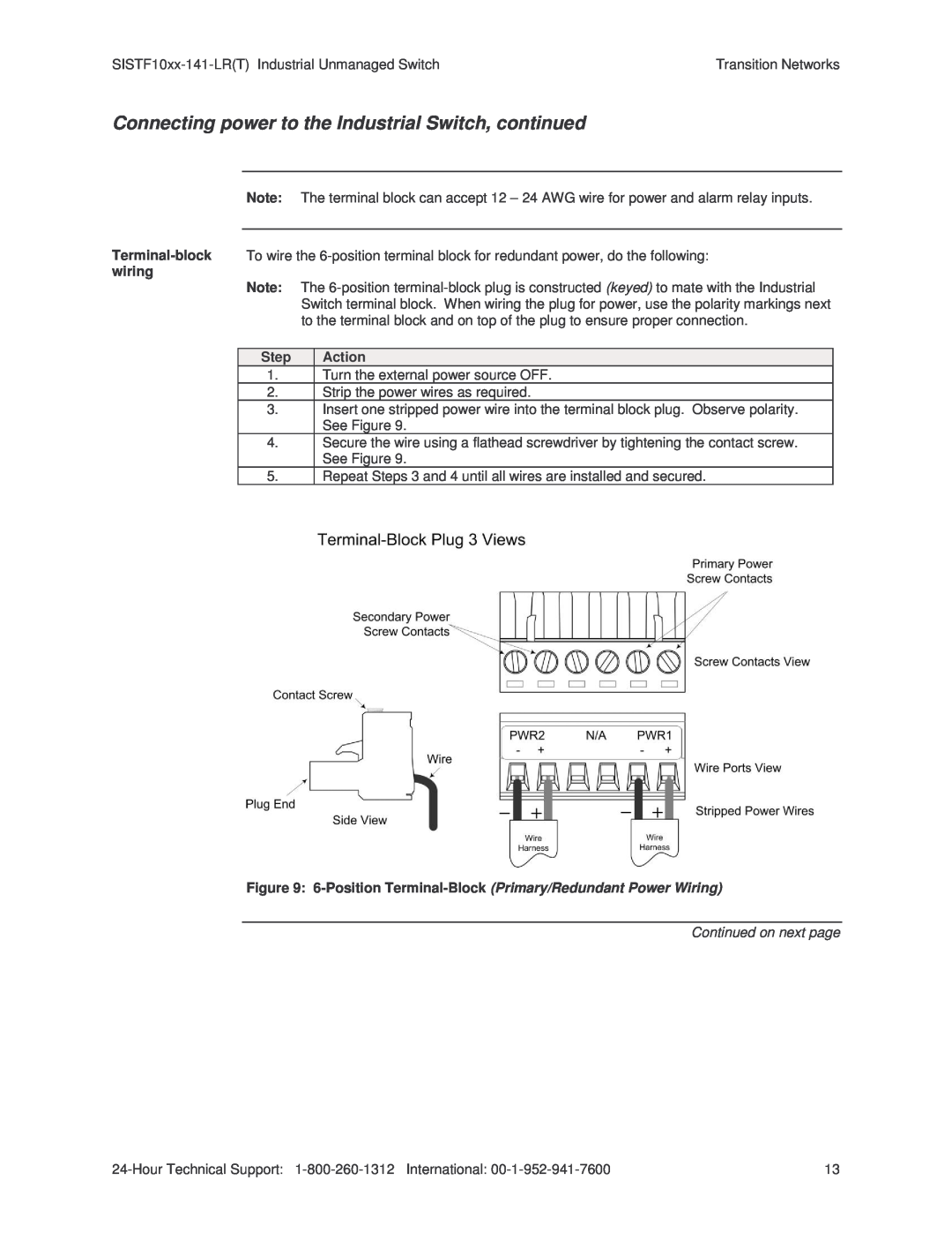 Transition Networks SISTF10xx-141-LR(T) installation manual SISTF10xx-141-LRTIndustrial Unmanaged Switch 