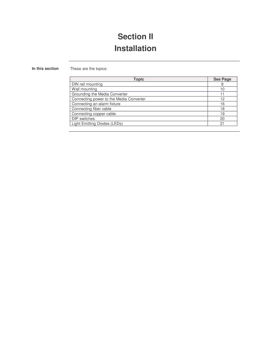 Transition Networks 10/100/1000Base-T to 1000Base-X Industrial Media Converter, SISTG10xx-111-LR(T) Section Installation 