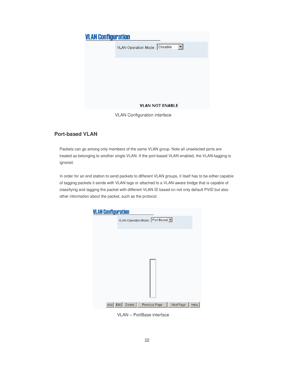 Transition Networks SISTM10XX-162-LR installation manual Port-based Vlan 