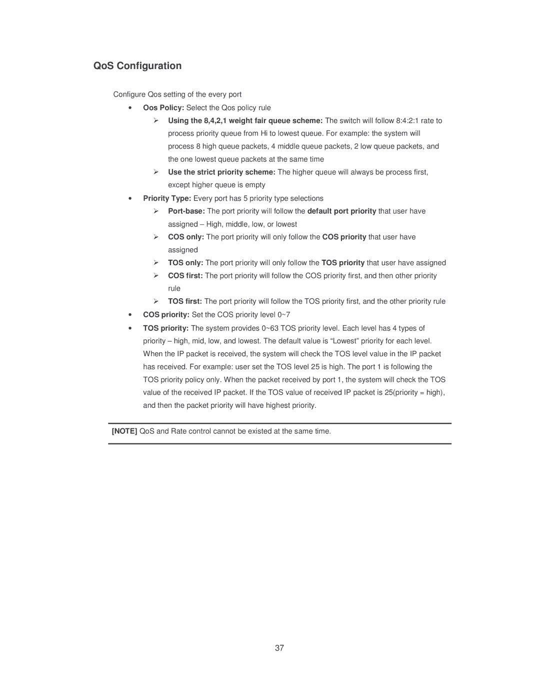 Transition Networks SISTM10XX-162-LR installation manual QoS Configuration 