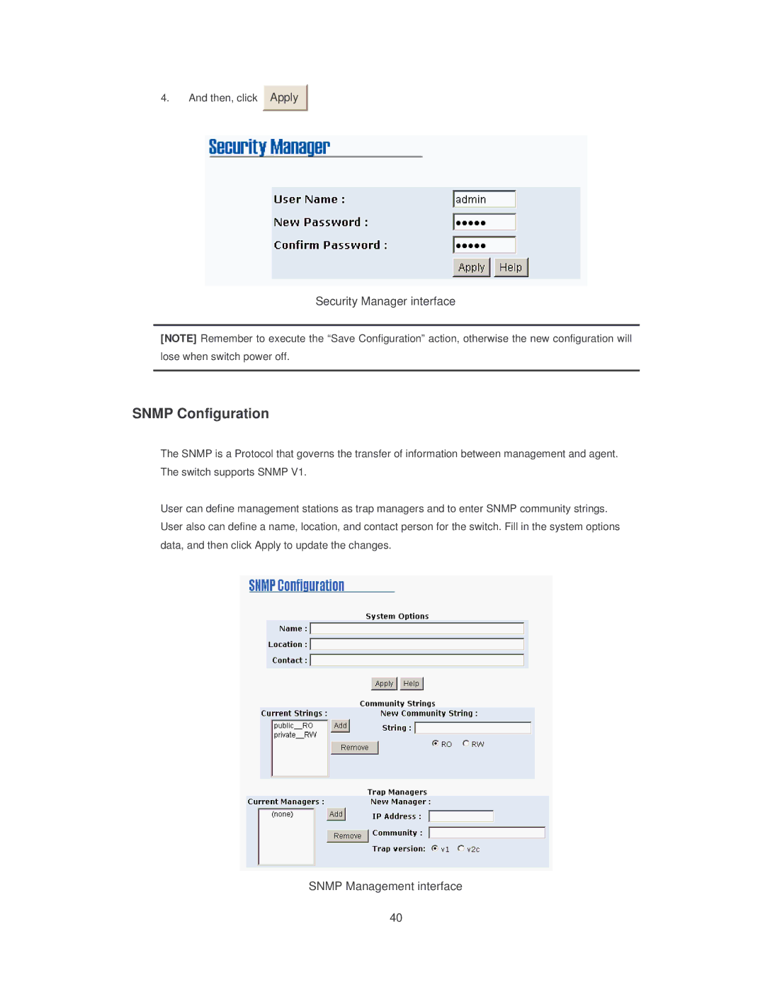 Transition Networks SISTM10XX-162-LR installation manual Snmp Configuration 