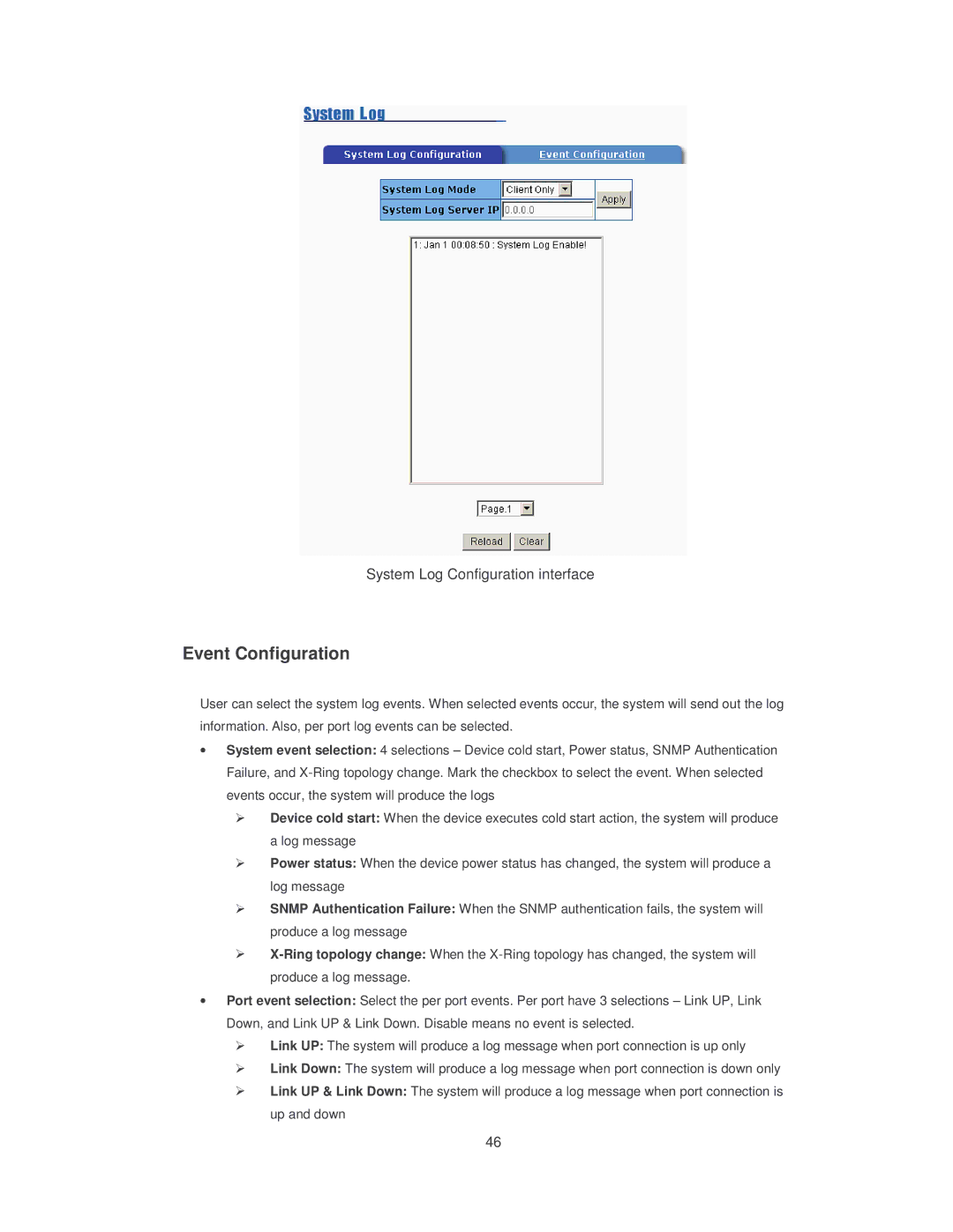 Transition Networks SISTM10XX-162-LR installation manual Event Configuration 