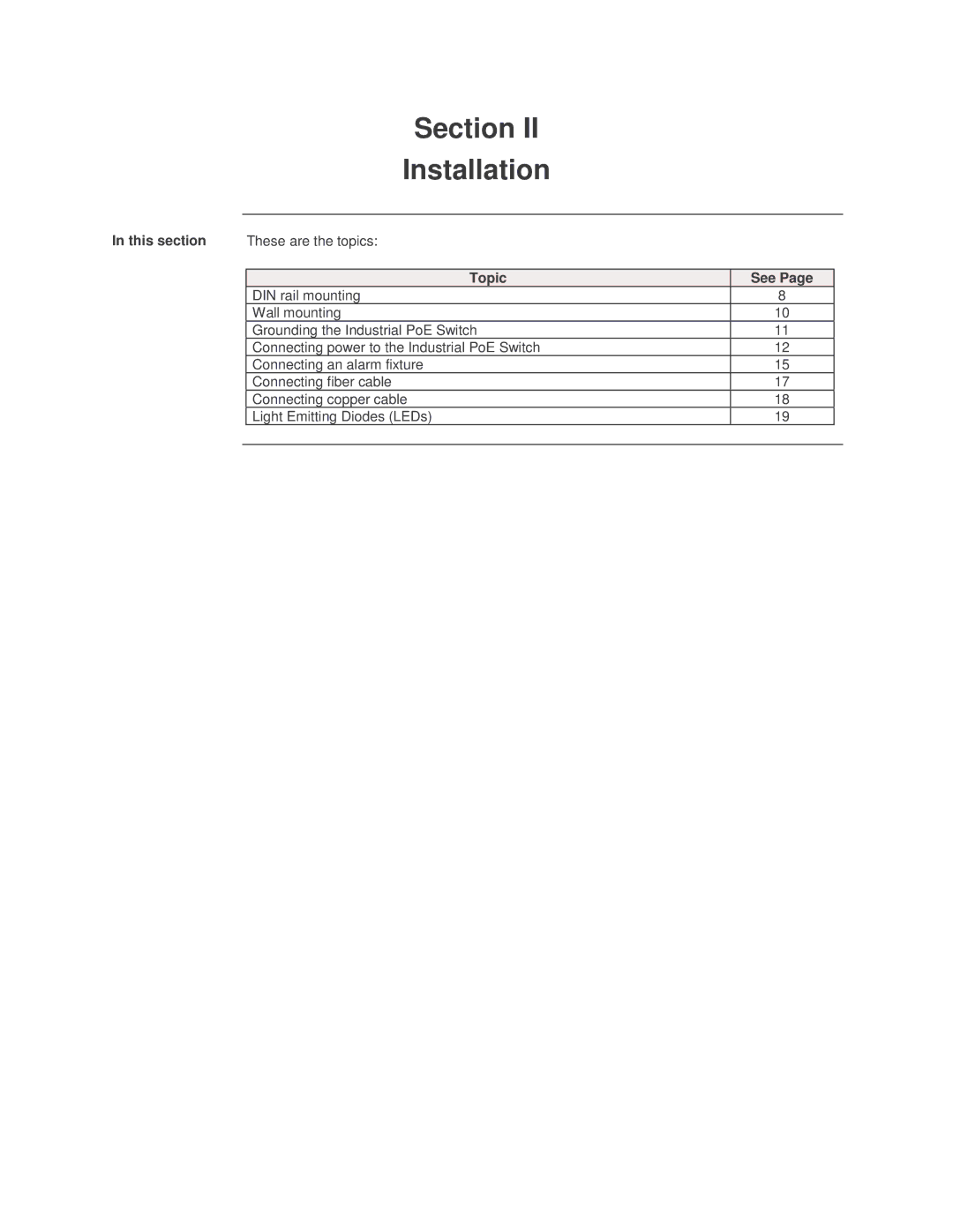 Transition Networks SISTP10XX-141-LR(T) installation manual Section Installation 