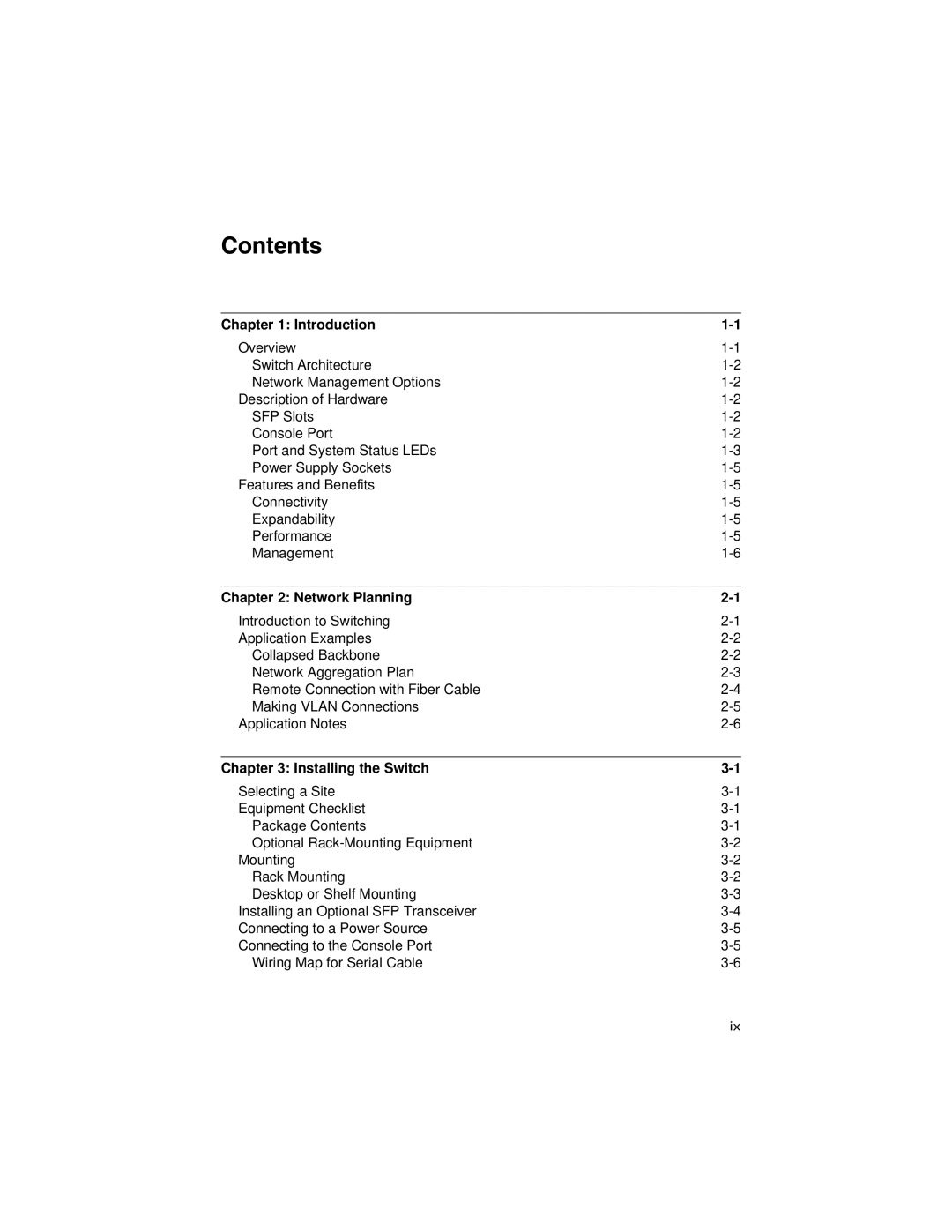 Transition Networks SM24-100SFP-AH manual Contents 